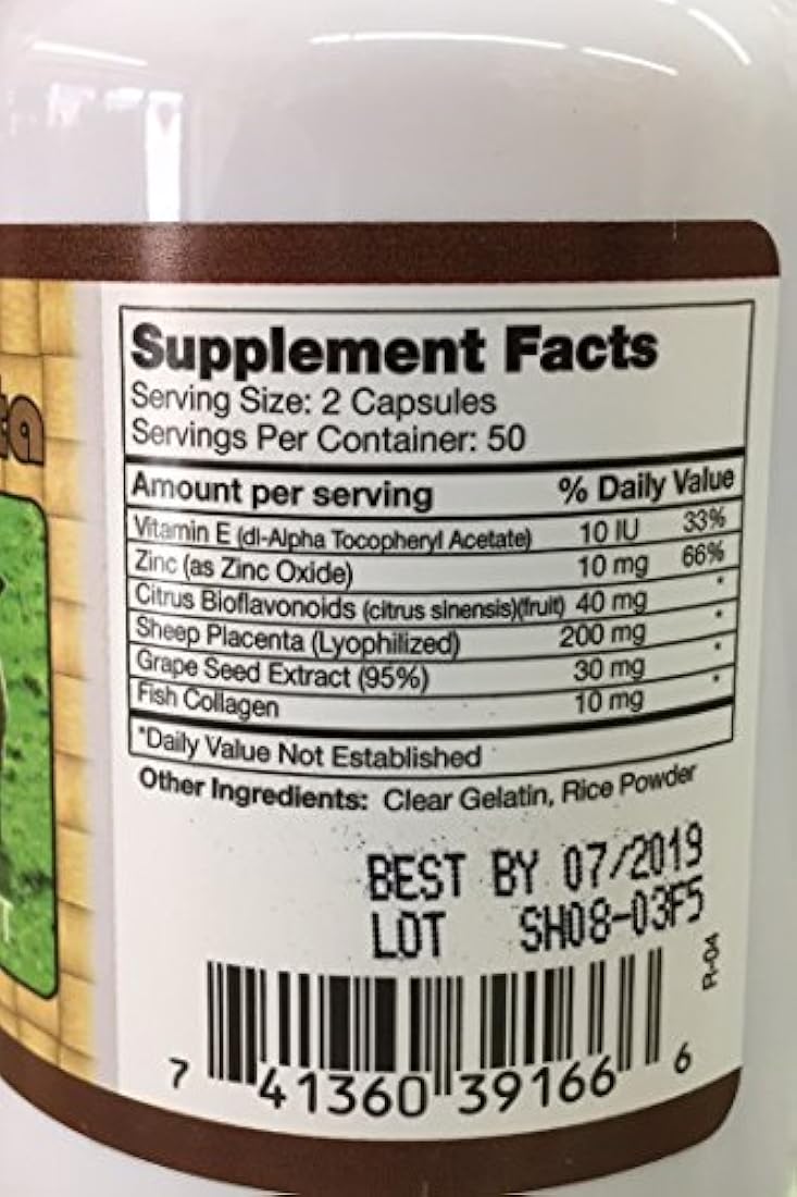 8 x Oveja placenta Complex 100 Cápsulas, hacer en EE. UU., fresco, nuevo tema Buena producto.