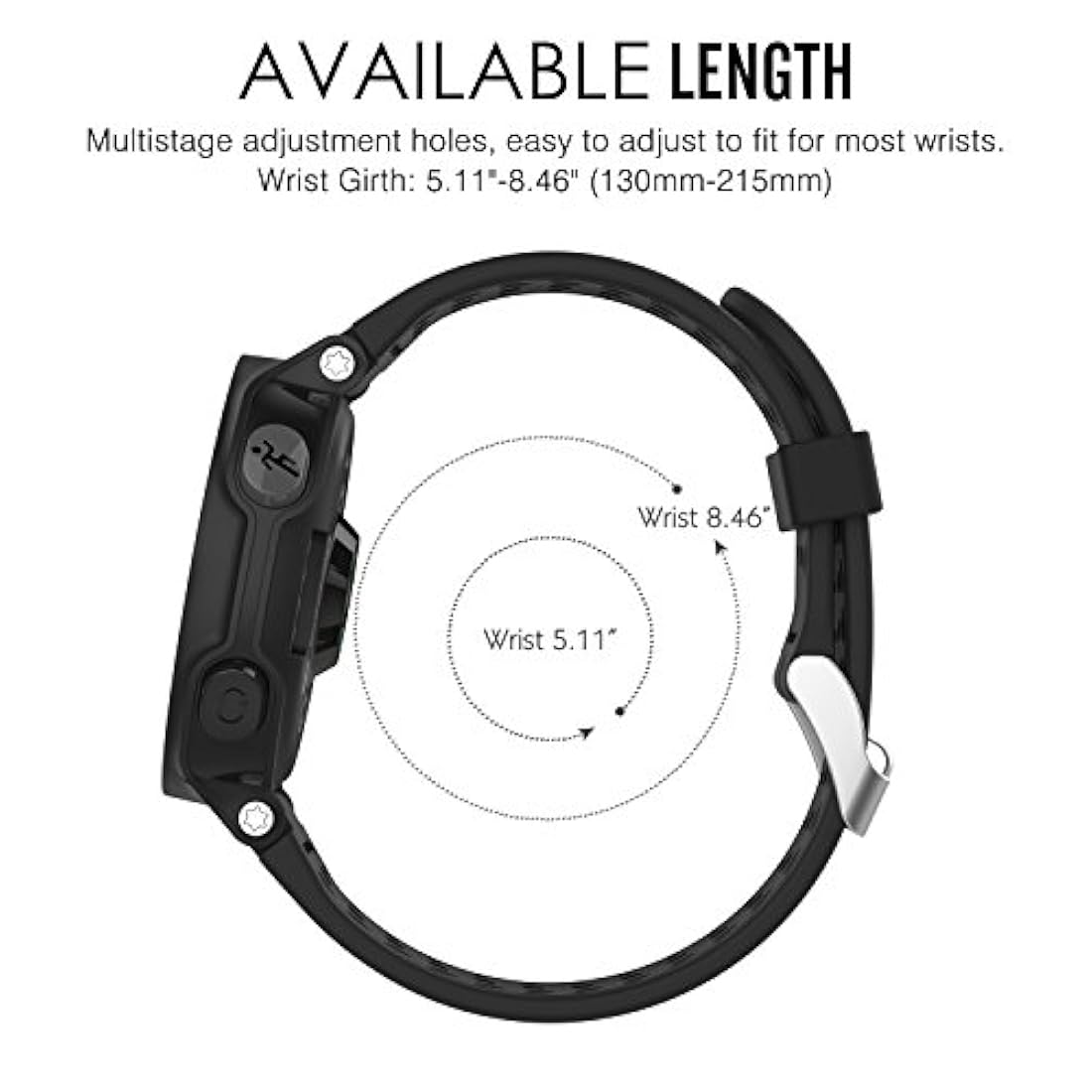 MoKo, banda ajustable de silicona suave de reloj