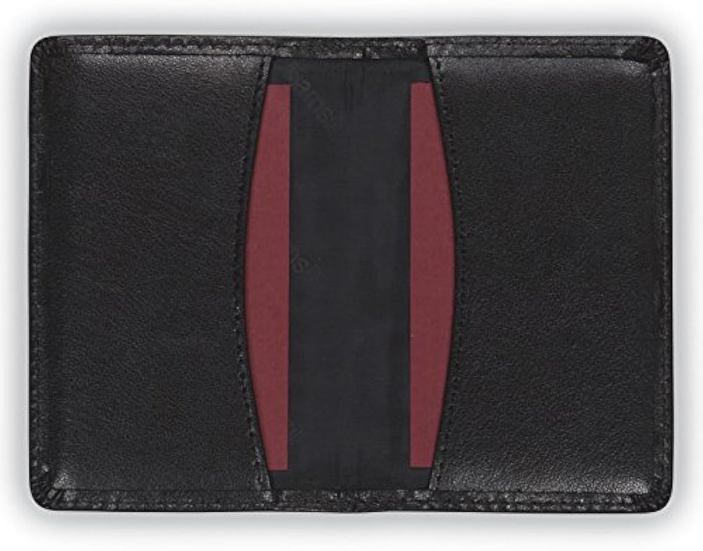 tarjetero de piel auténtica, estuche para 25 tarjetas