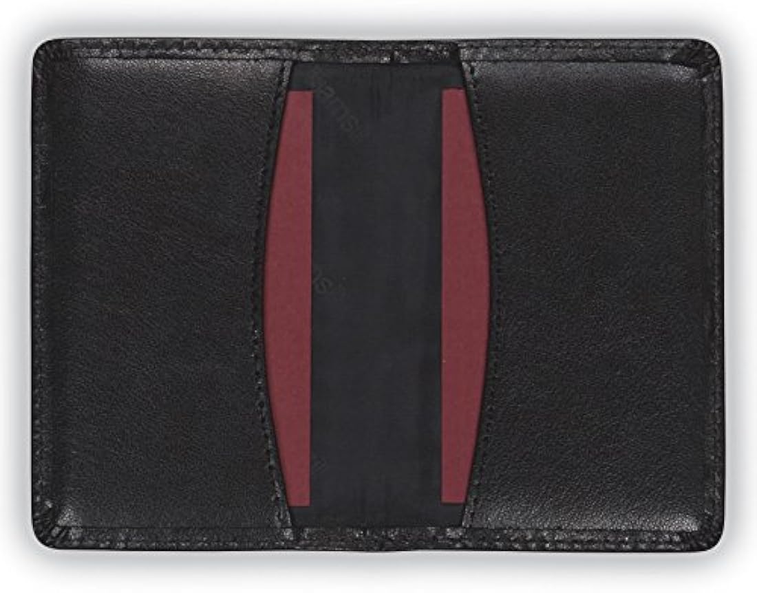 tarjetero de piel auténtica, estuche para 25 tarjetas
