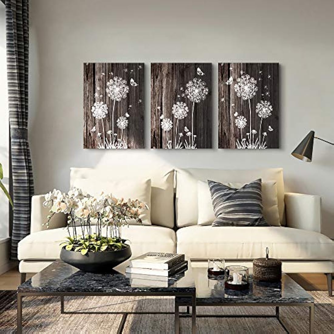 Arte de pared para dormitorio Simple Life negro y blanco