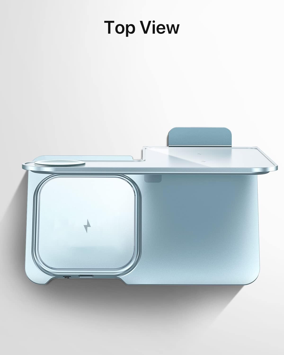 Cargador o Estación de carga inalámbrico 3 en 1 azul