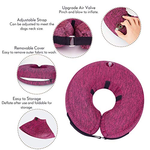 COLLAR para mascotas para después de la cirugía, protector y suave para la recuperación, cono grande para perros para evitar tocar puntos, heridas y erupciones