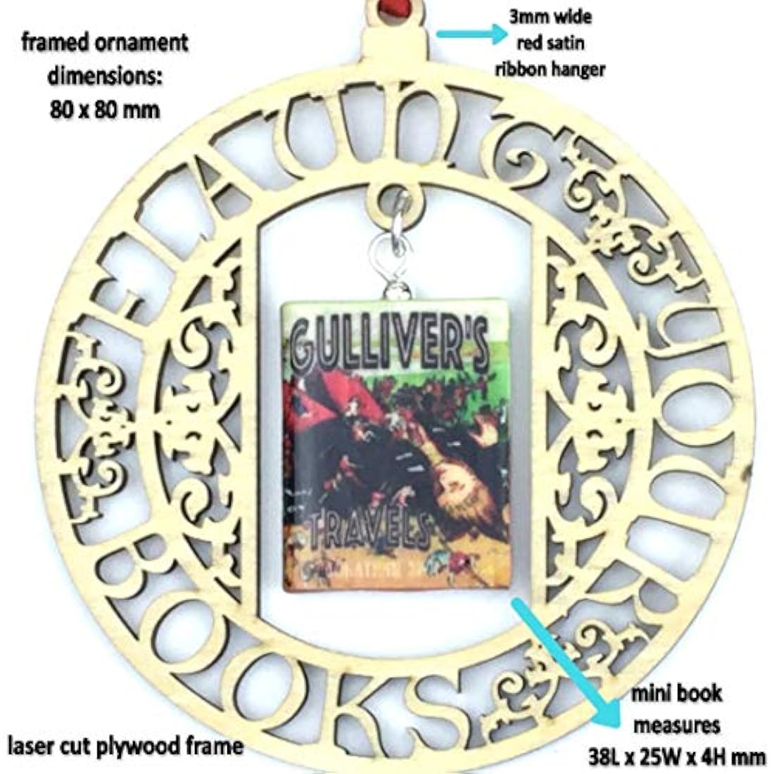 Adorno Mini libro de arcilla enmarcado