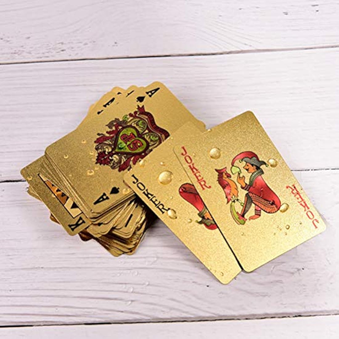 EAY - Tarjetas de póquer impermeables de plástico tamaño