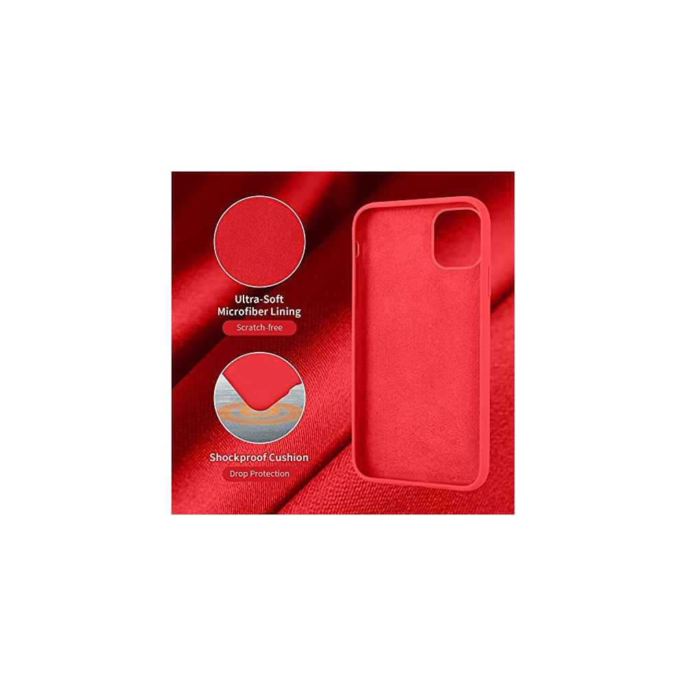 Fundas y Estuches para iPhone 11 silicona Rojo