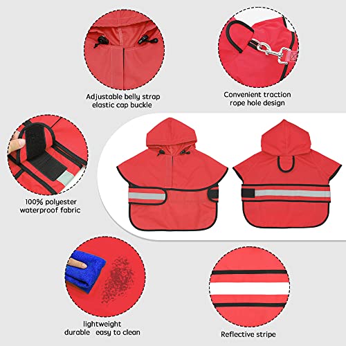 Candofly Poncho con capucha para perro impermeable ajustable