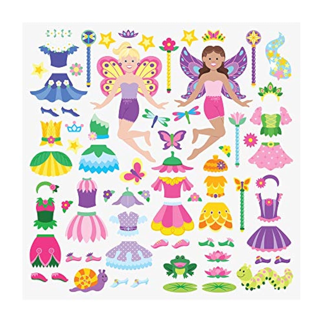 Melissa & Doug – 65 pegatinas hadas y sirenita