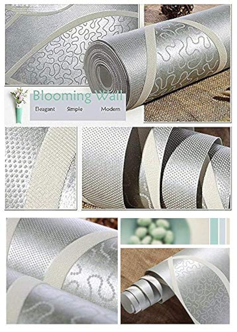 Rollo de papel pintado para pared, diseño de hojas no tejida