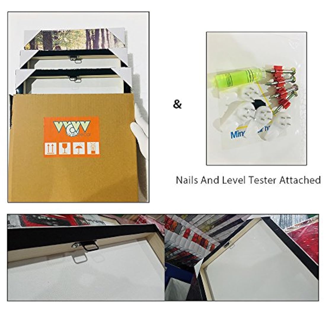 VVOVV – 5 piezas lienzo impresiones estrellas y rayas