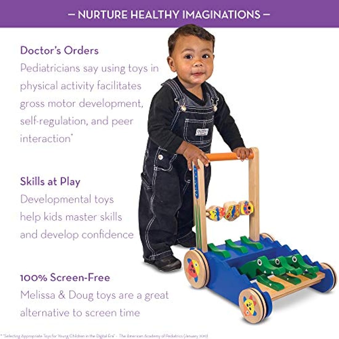 Juguete para empujar de cocodrilo Melissa & Doug Deluxe