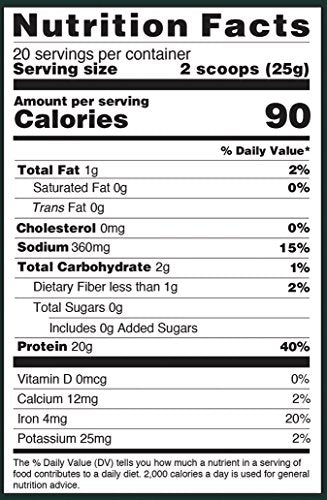 Polvo de proteína de guisante a base de plantas
