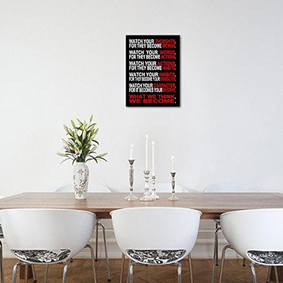 Pyradecor Watch Your Thoughts - Lienzo decorativo para pared