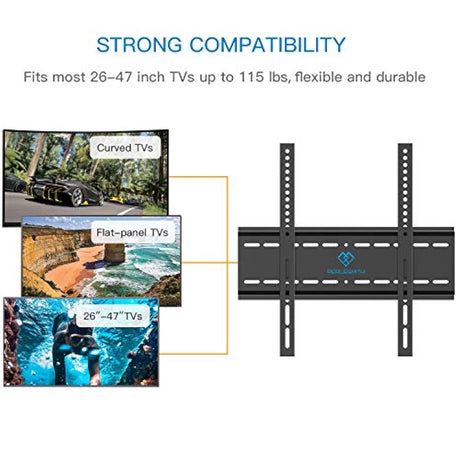 Soporte de pared fijo para televisores de pantalla plana