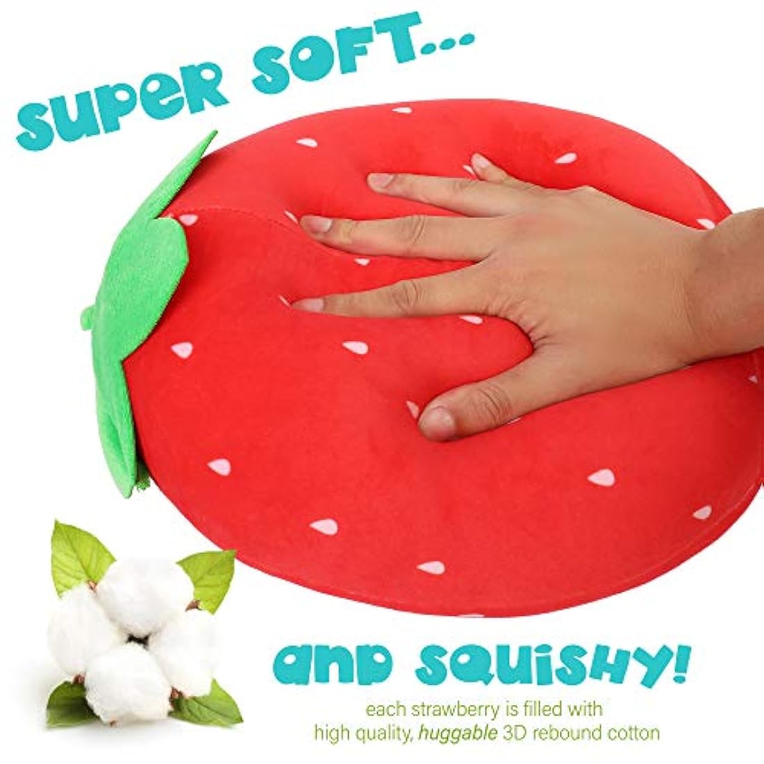 Peluche de fresa para niños y niñas, 15,7 y 12.0 in