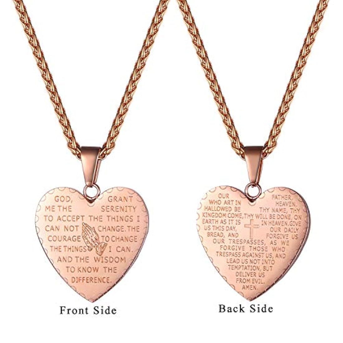 Collar con verso de la Biblia, para rezar