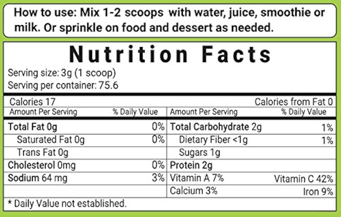 Micro Ingredientes Polvo de Cebada Orgánica Hierba 17.64 oz