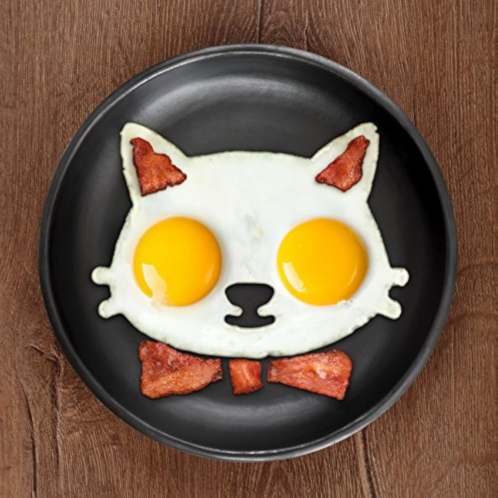 Molde de huevo en forma de calavera Funny side up de Fred & Friends., Gato, Gato