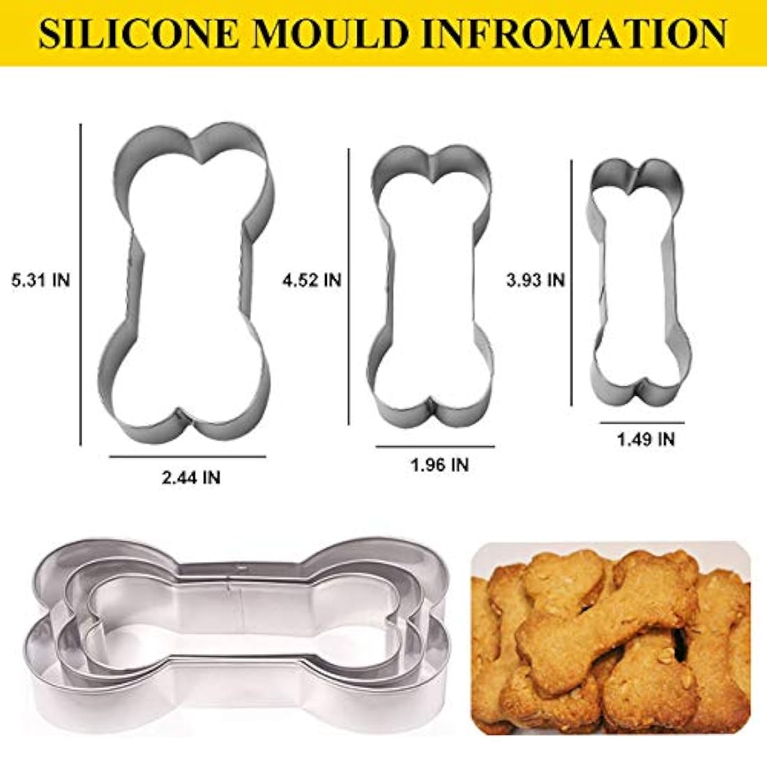 Moldes, Juego de 6 moldes de silicona de grado alimenticio