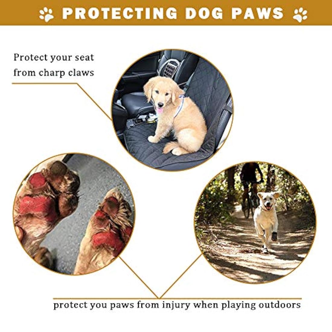 Botas impermeables para perro color negro