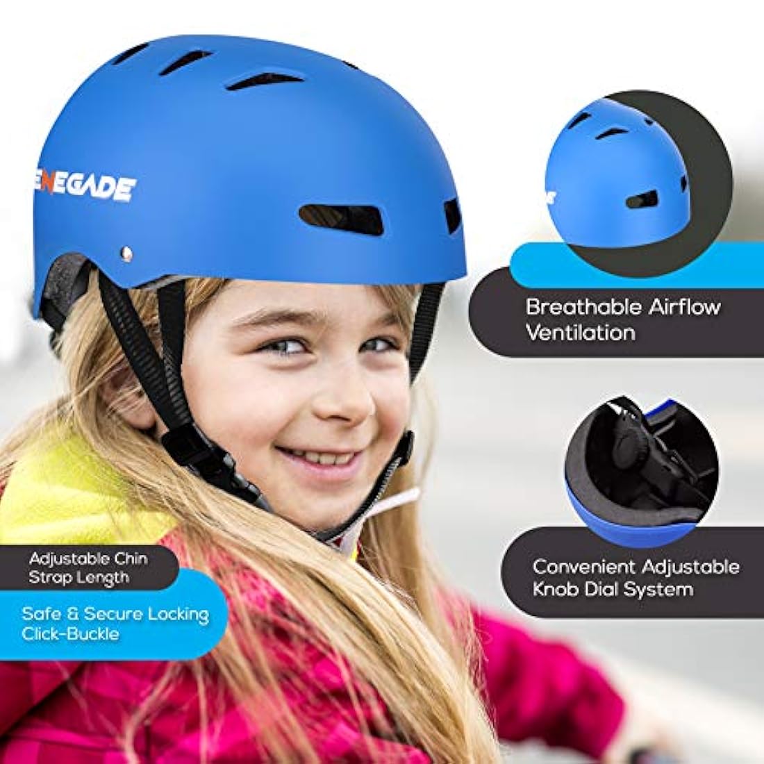 Casco de seguridad deportivo ajustable HURTLE HURTSHLBL