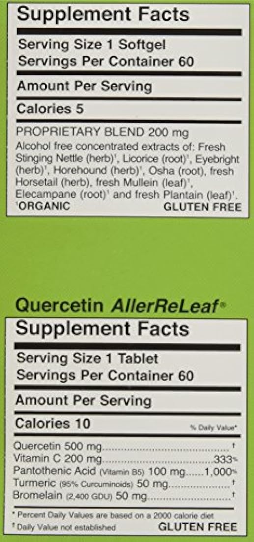 Sistema de alergia ReLeaf – Suplemento dietético natural