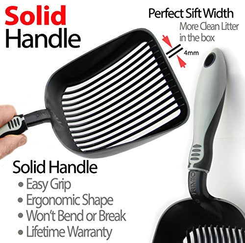 Tamiz con pala profunda Aluminio sólido, antiadherente.