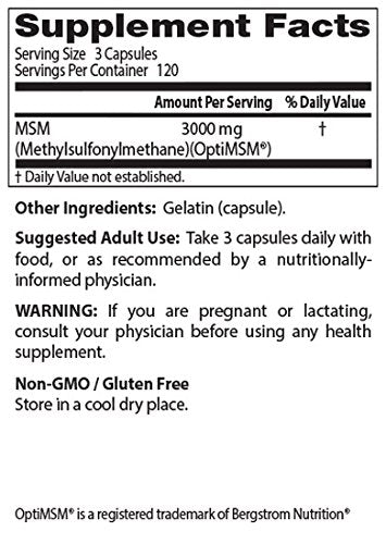 Doctor's Best MSM con OptiMSM, sin OMG, sin gluten
