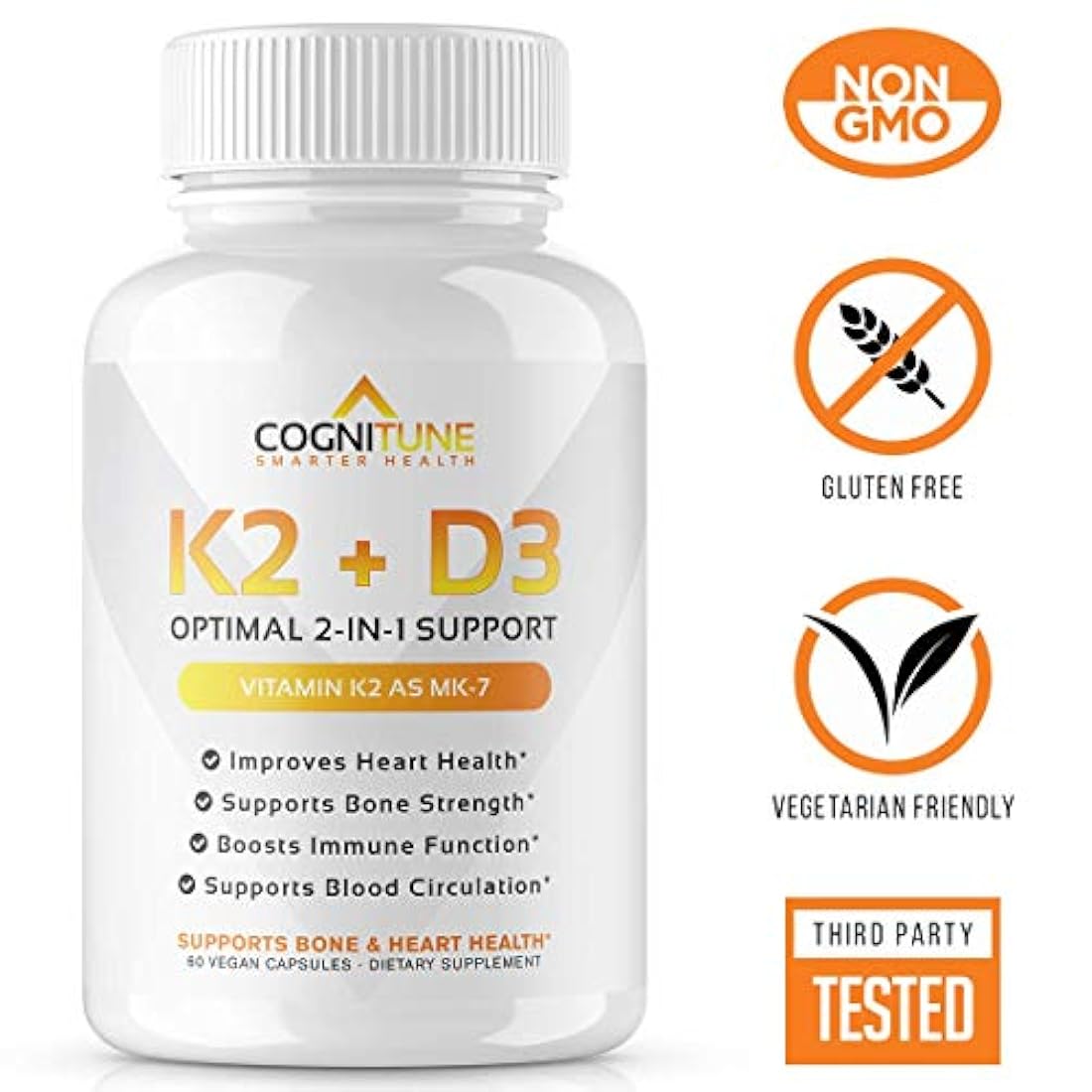Vitamina K2 (MK7) con suplemento D3