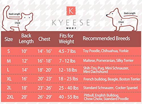 KYEESE Paquete de 2 camisas para perros