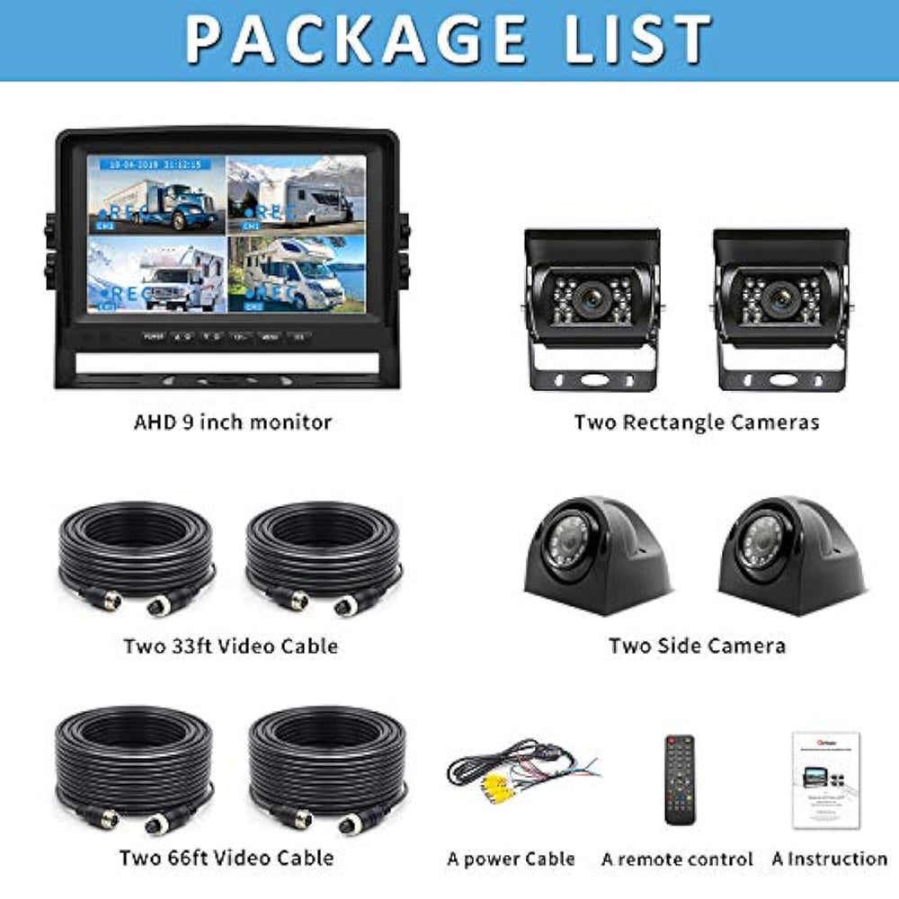 Sistema de cámara de respaldo con monitor grande de 9