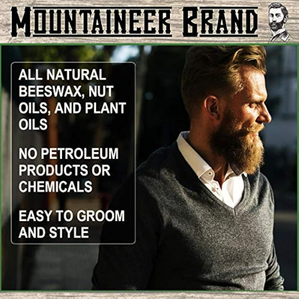 Cera de bigote de marca Mountaineer, natural, sin residuos