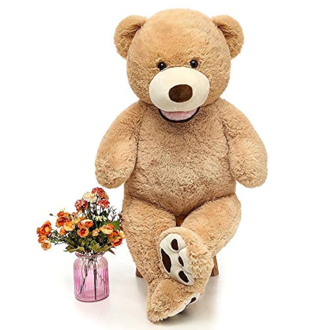 Enorme juguete de oso de peluche de Morismos con huellas