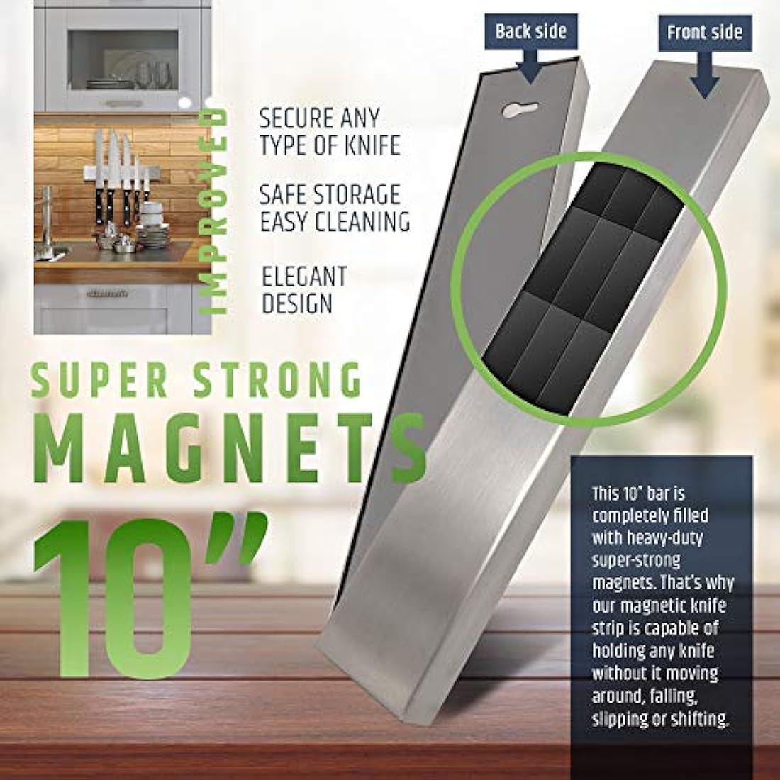 Portacuchillas magnéticas de acero inoxidable HMmagnets