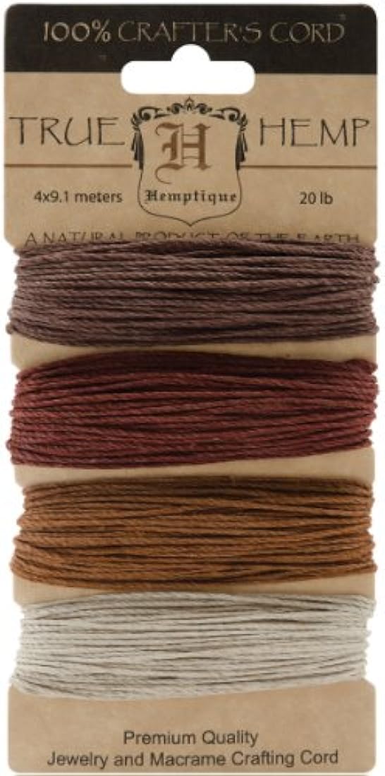 Hemptique - Cordón de cáñamo tarjeta, 20 libras