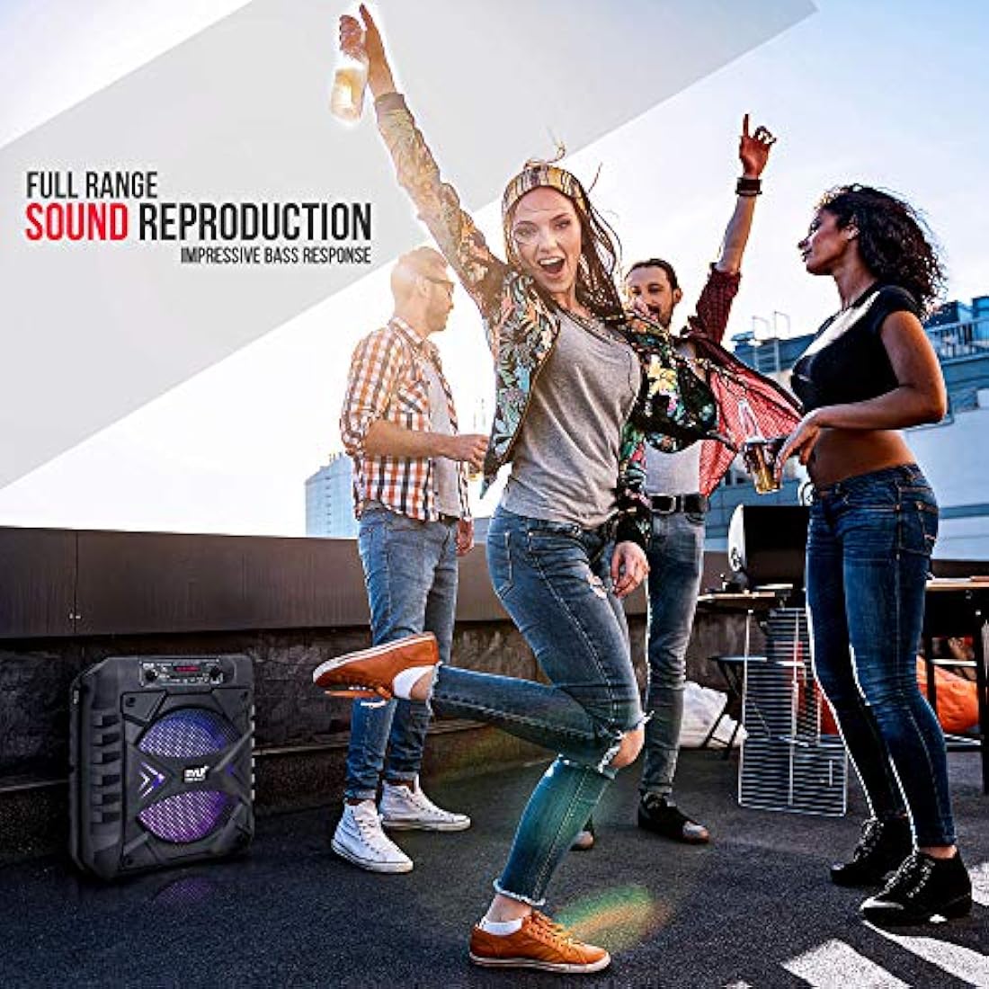 Parlante Portátil Bluetooth negro PYLE-PRO PPHP854B