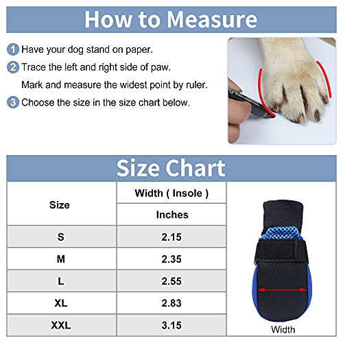 Botas transpirables, doble malla, suave suela, protección para el verano, para perro, de HiPaw, Azul