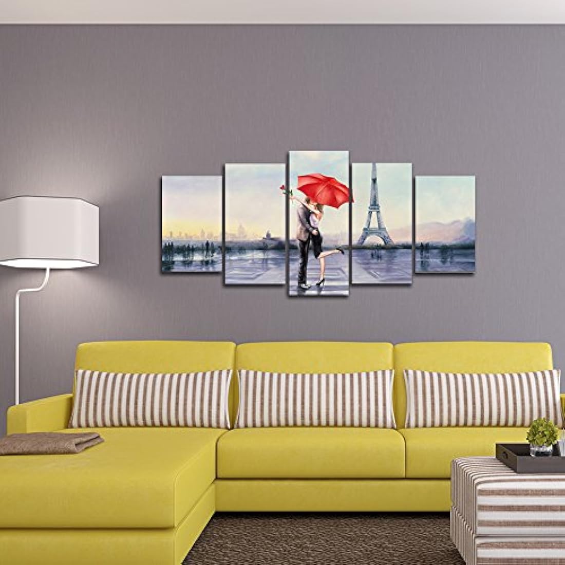 Pyradecor - Lienzo con impresión giclée 5 paneles, tamaño XL