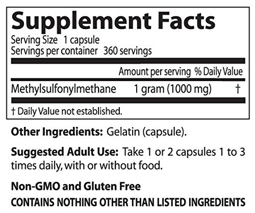 Doctor's Best MSM con OptiMSM, sin OMG, sin gluten