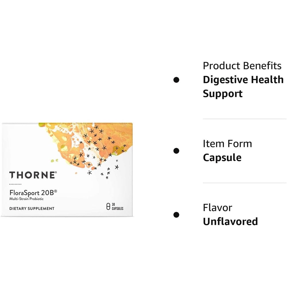 Suplemento probiótico FloraSport 20B 20 mil millones 30 und