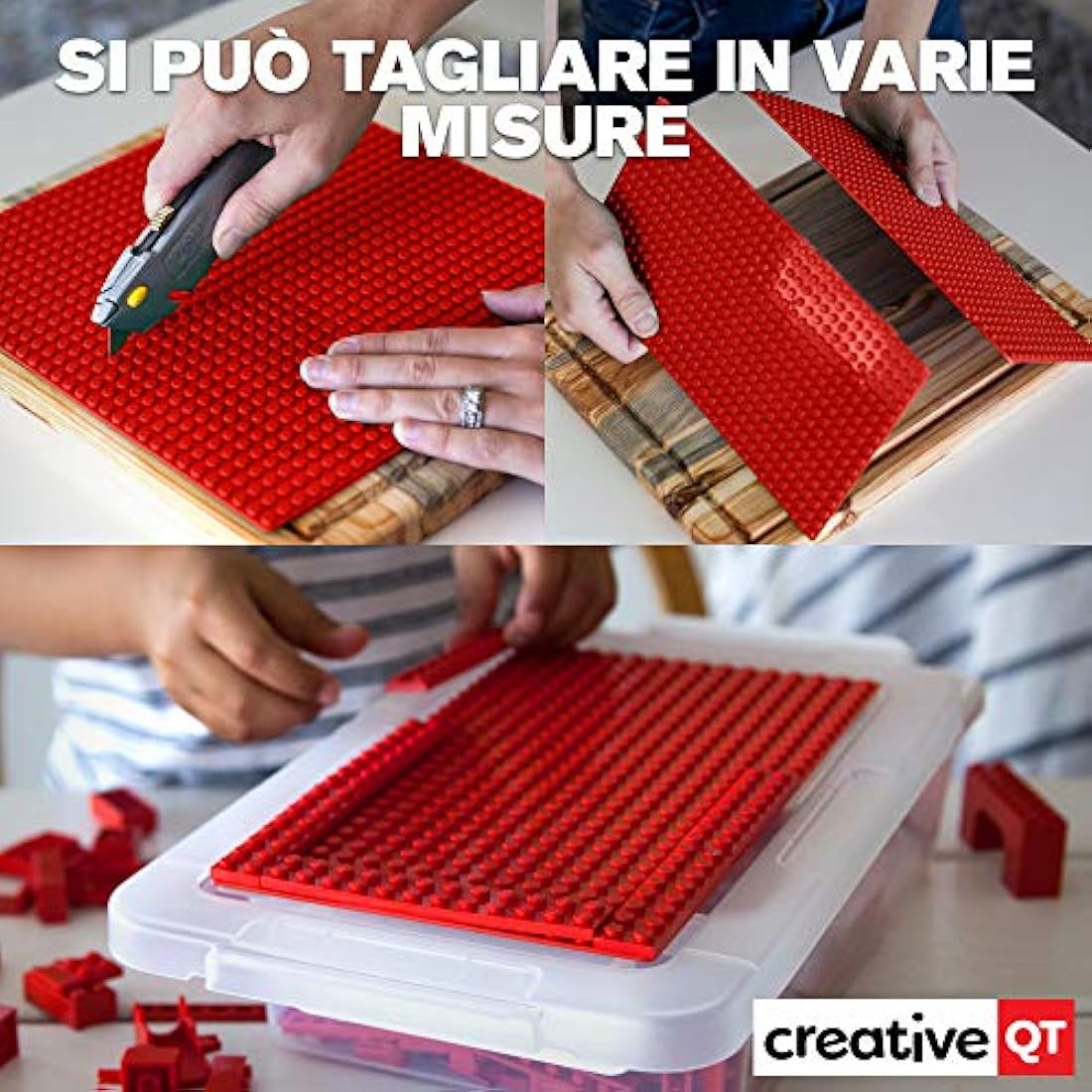 Bases compatibles con Lego, reverso de pelar y pegar