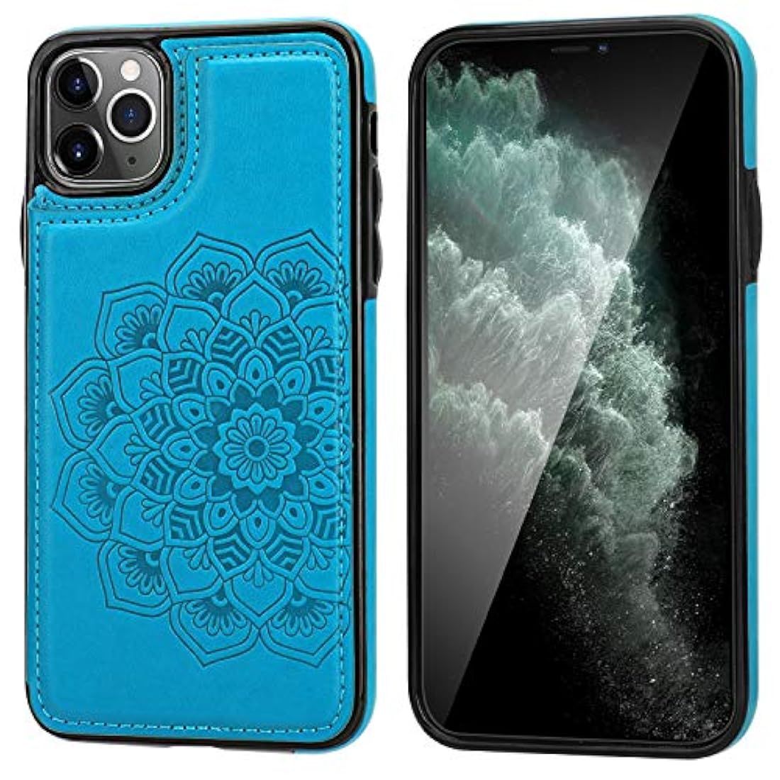 Funda tipo cartera para iPhone 11 Pro Max con tarjetero