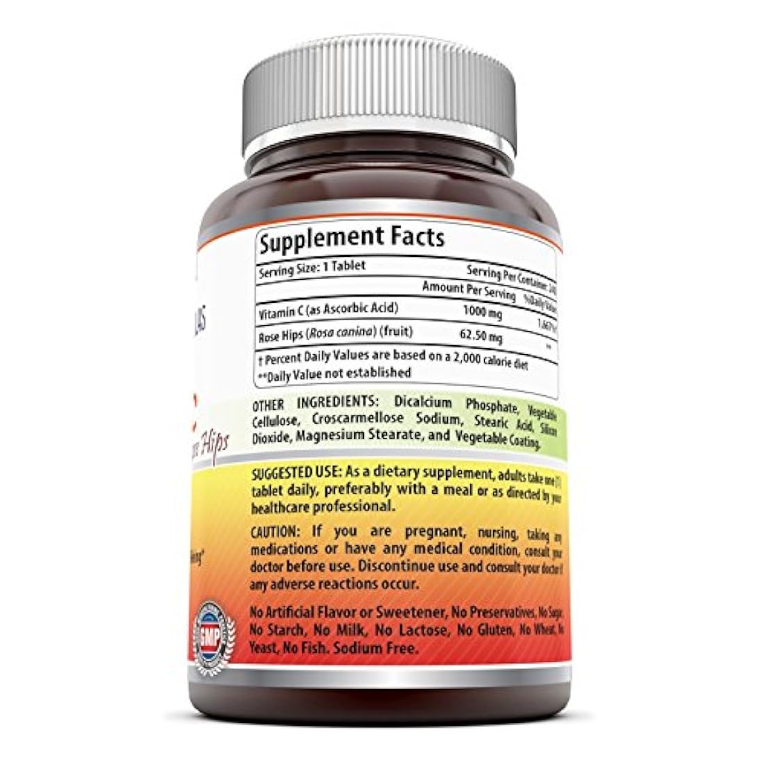 Vitamina C con 62,50 mg de extracto de fruta de escaramujo