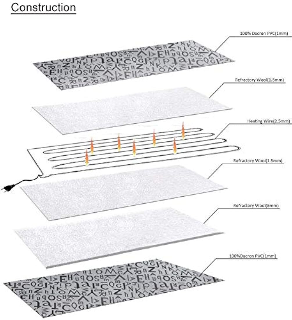 Almohadilla de calefacción para perros para cama grande