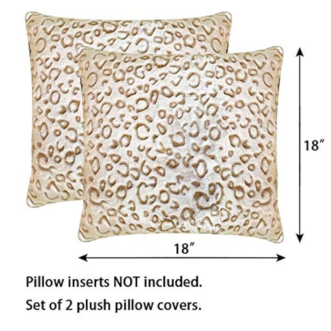 Juego de 2 fundas de almohada de felpa.