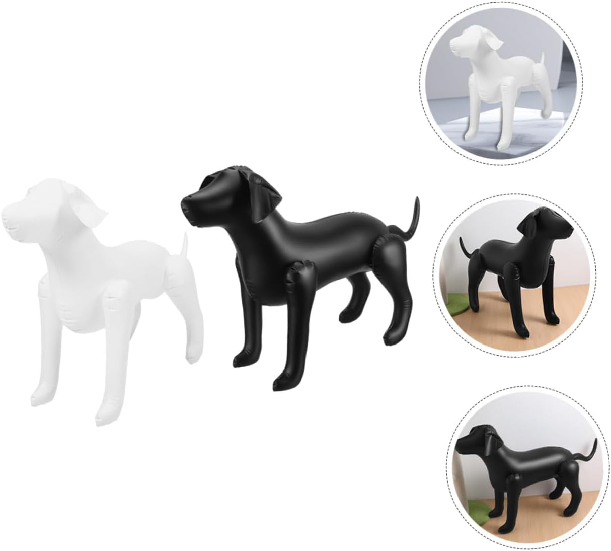 Maniquí de Perro PVC Inflable para Tienda de Mascotas 2pcs