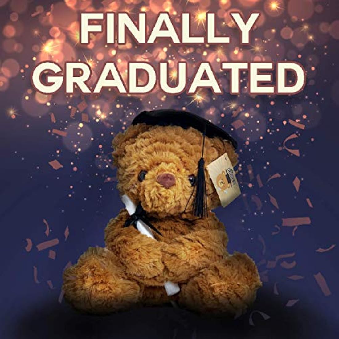 KINREX - Oso de peluche con diseño graduación, marrón