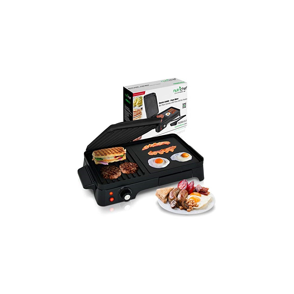 Sanduchera Grill 2 En 1 NutriChef PKGRIL43.5