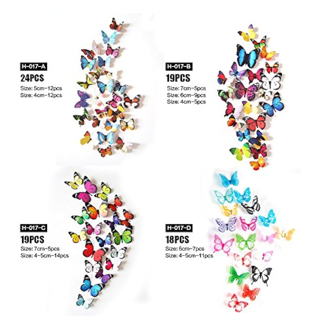 calcomanías de mariposa para pared – 3D