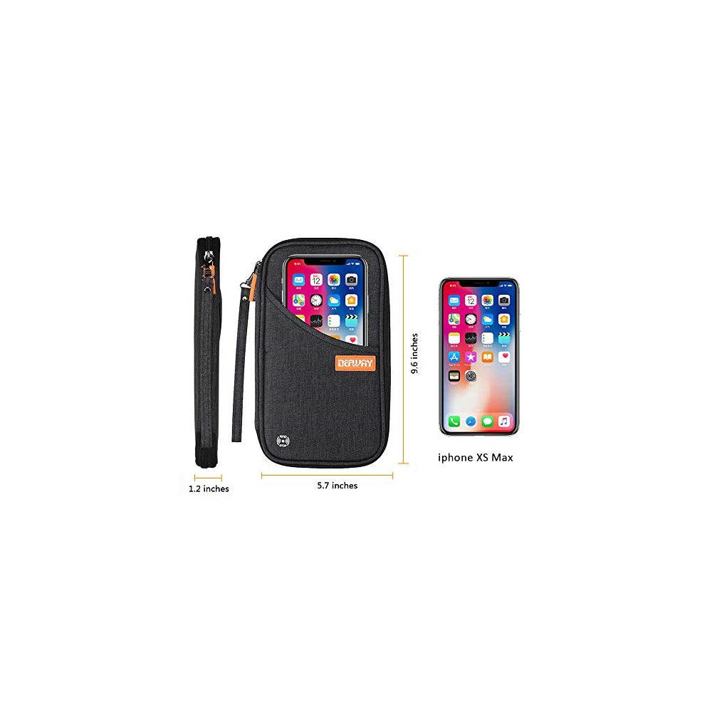 Porta Documentos y Tarjetas impermeable negro